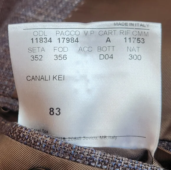 Canali Kei Sport Coat 40R Brown Cappuccino Linen Silk Blazer Luxury Made Italy